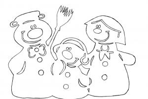 Снеговик из бумаги своими руками (схемы, шаблоны) Снеговик из бумаги на стекло трафарет